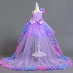 Colorful dress with ruffles