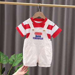 Superior Quality Bag Cereals 2 Piece Toddler Girl Toddler Boy Shirt Dungaree Short Dress