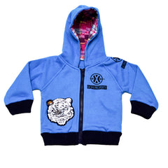 Boys Blue Polar Fleece Zipper Hood