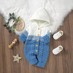 Knitted Design Baby Boy Baby Girl Superior Quality Winter Woolen Romper