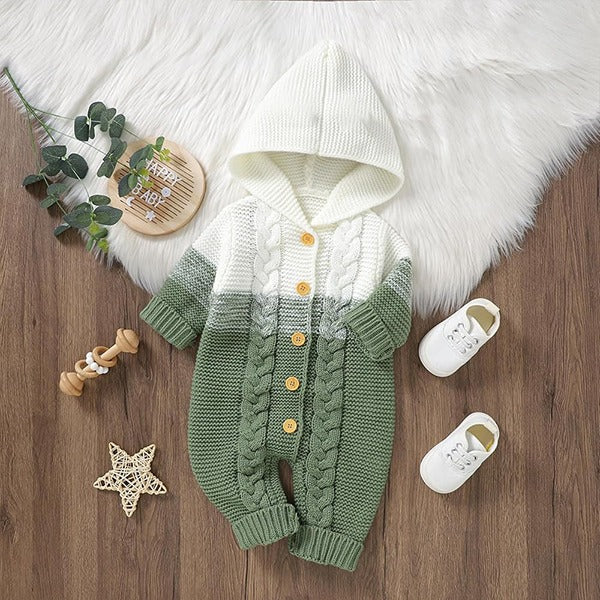 Knitted Design Baby Boy Baby Girl Superior Quality Winter Woolen Romper